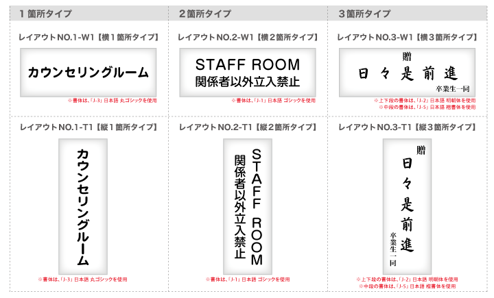 レイアウト一覧画像